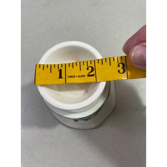 White Christmas Ceramic Holly Berry Votive Pillar Candle Holder Japan - Picture 8 of 12